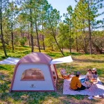 Toby's Inflatable 02 Camping Tent with Pump, 4-6 Person Glamping Tents, Easy Setup 4 Season Waterproof Outdoor Oxford Tent, Luxury Cabin Tent with Mesh Windows Doors - Image 6