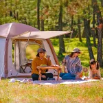 Toby's Inflatable 02 Camping Tent with Pump, 4-6 Person Glamping Tents, Easy Setup 4 Season Waterproof Outdoor Oxford Tent, Luxury Cabin Tent with Mesh Windows Doors - Image 8