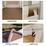 Toby's Inflatable 02 Camping Tent with Pump, 4-6 Person Glamping Tents, Easy Setup 4 Season Waterproof Outdoor Oxford Tent, Luxury Cabin Tent with Mesh Windows Doors - Image 9