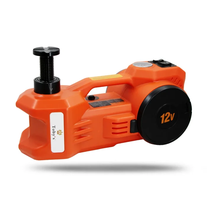 3 In 1 Electric Hydraulic Car Jack 5 Ton, 12V with Built-in Tire Inflatable Pump, LED Light, 2 Ways Car Power Supply, Safety Hammer for Car Tire Repair Tool Kits - Image 10