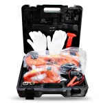 180W Electric Hydraulic Car Jack 5 Ton, 12V with Built-in Tire Inflatable Pump, Safety Hammer for Car Tire Repair Tool Kits, 2 Ways Car Power Supply, LED Light - Image 2