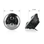 7 Inch Jeep LED Headlight 60W High/Low Beam Halo Angel Eyes, IP67 Waterproof Rating and Dustproof Design - Image 3