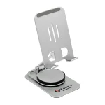 Toby's New Desktop Mobile Phone Tablet Holder Stand Rotatable Aluminum Alloy Cellphone Bracket - Silver