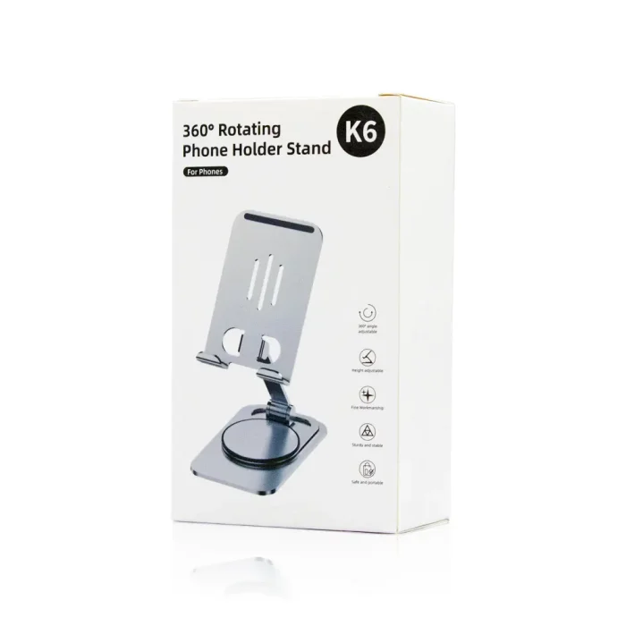 Toby's New Desktop Mobile Phone Tablet Holder Stand Rotatable Aluminum Alloy Cellphone Bracket - Silver - Image 12