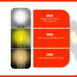 Toby's New T19 Max LED H1 Headlight 65Watts Bulbs 3 Color Changing Light (6000K Diamond White, 3000K Golden Yellow, 4300K Warm White) for High Beam, Low Beam, or Fog Light (Copy) - Image 2