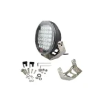 R 96W Round Black LED Spot Driving Work Light 9 Inch ATV 4x4 Boat Off Road Head Light - Image 3