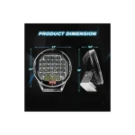 R 96W Round Black LED Spot Driving Work Light 9 Inch ATV 4x4 Boat Off Road Head Light - Image 7