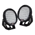 R 96W Round Black LED Spot Driving Work Light 9 Inch ATV 4x4 Boat Off Road Head Light - Image 4