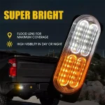 2 x LED Grille Emergency Strobe Lights Amber White 24 LED Warning Flashing Light - Image 4