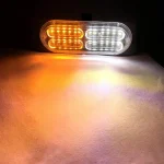 2 x LED Grille Emergency Strobe Lights Amber White 24 LED Warning Flashing Light - Image 5