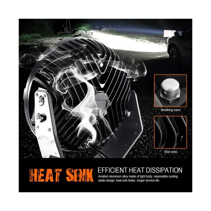 9 Inches TBS - 2002X 2Pcs Laser Led Off Road Lights 16600LM Round Pod Spot Driving Lights 2-kilometer Wide-view Distance for Jeep, Truck, Pickup - Image 4