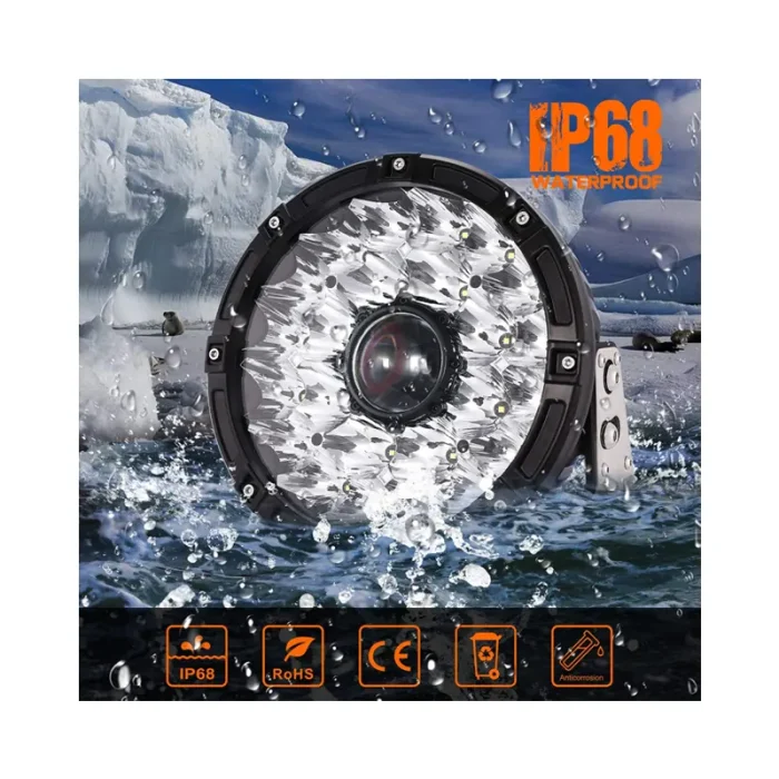 9 Inches TBS - 2002X 2Pcs Laser Led Off Road Lights 16600LM Round Pod Spot Driving Lights 2-kilometer Wide-view Distance for Jeep, Truck, Pickup - Image 7