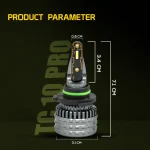 TBS DESIGN New TC10 PRO Car Led 2 Pieces Original 50W/Pair Power With 5000LMS/Pair With 6500K Color Temperature - Image 7