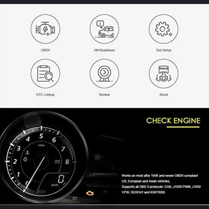 LAFOCH ML169 OBDII Vehicle Code Reader Automotive OBD2 Scanner Auto Check Engine - Image 3