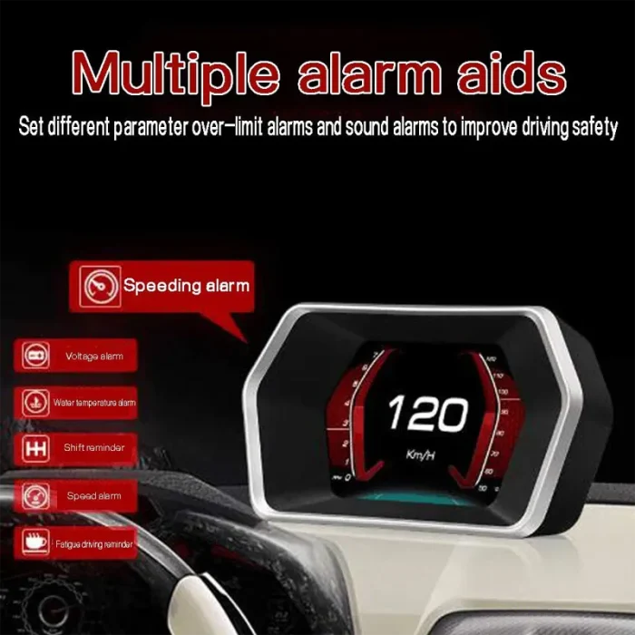 P17 Car HUD Head Up Display Smart Digital Speedometer Multi Interface/Dual System OBD/GPS For One Machine Network Of All Models - Image 2