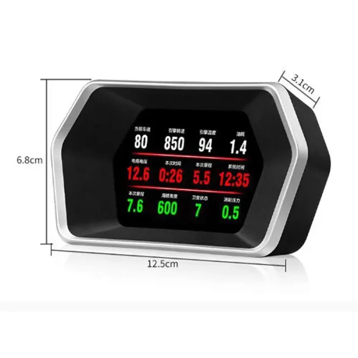 P17 Car HUD Head Up Display Smart Digital Speedometer Multi Interface/Dual System OBD/GPS For One Machine Network Of All Models - Image 5