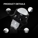 Tobys Lens Pro-001 3 Inch Bi LED Projector Headlight with 100watts/Pair Power and 5500K Color Temperature - Image 2