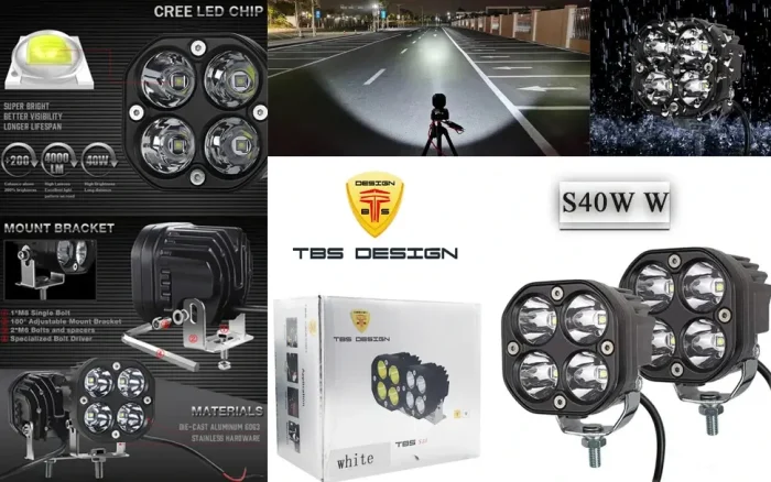 TBS S40 White Waterproof Driving Off-Road Work Lights  LED White Driving Fog Lights 2 Pieces Of 3 Inch 40W For Off-Road 4X4 Jeep - Image 8