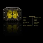 TBS DESIGN New Launched 4" 50W/Set Power Work Light Mini Auxiliary Headlight for Car Truck Motorcycle (Yellow) - Image 4