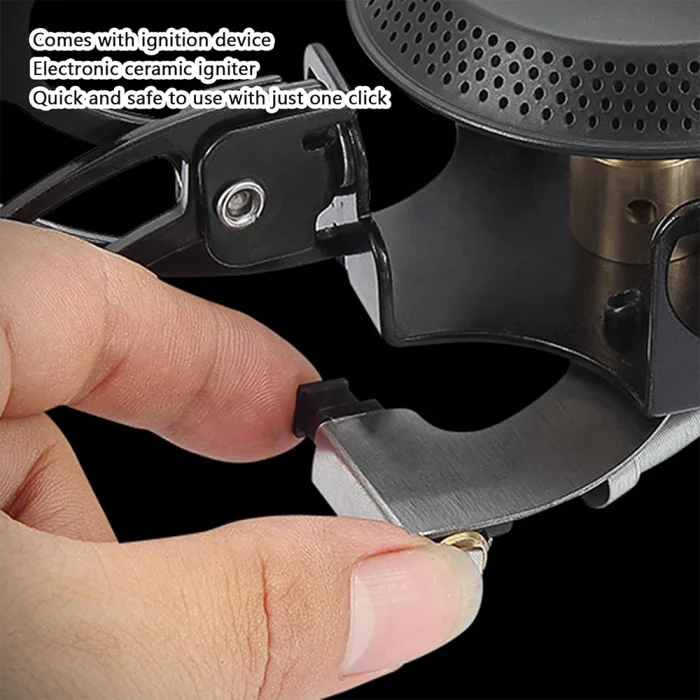 Toby's New Alloy Portable Picnic Camping Stove Windproof Design Gas Cooking Burner with Piezo Ignition and Carrying Case Foldable Stove for Outdoor Backpacking/Hiking/Picnic/Car - Image 5