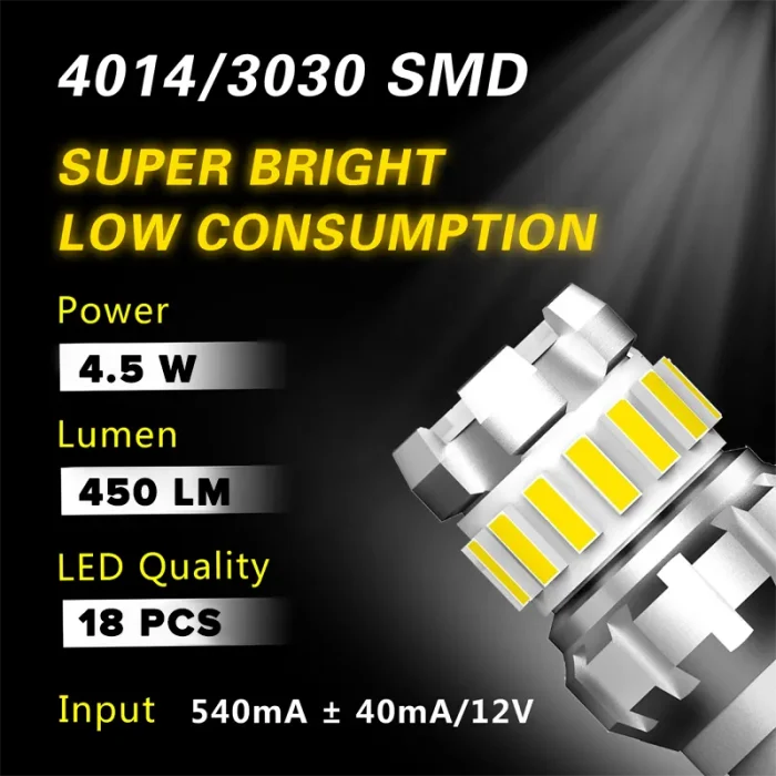T15 18smd Bulbs For Reverse Lights, Brake, Signal, Parking Lights - Image 2