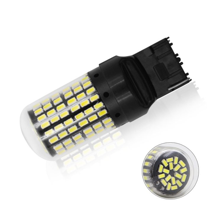 T20 Canbus 7740 144SMD Car Turn Signal Brake Reverse Light White - Image 3