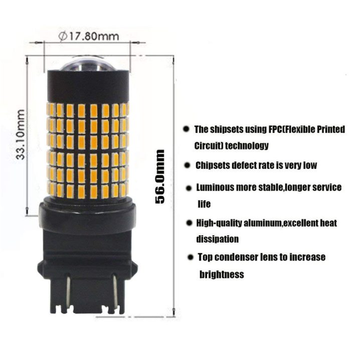 T20 Canbus 7743 144SMD Car Turn Signal Brake Light - Image 8