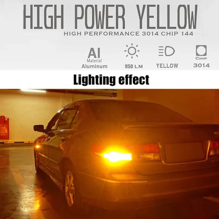 T20 Canbus 7743 144SMD Error Free And No Hyper Flash Car Turn Signal Brake Light - Image 3