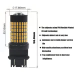 T20 Canbus 7743 144SMD Error Free And No Hyper Flash Car Turn Signal Brake Light - Image 4