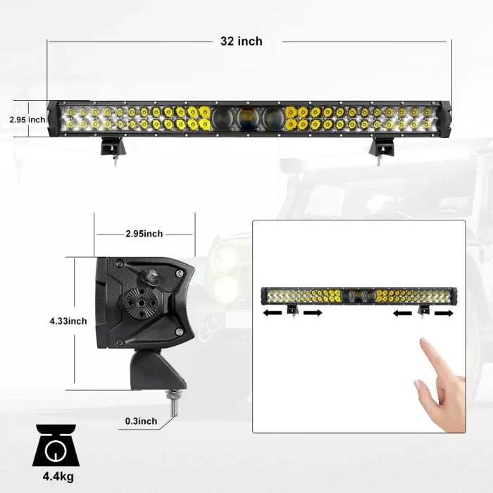 TBS 2106 NEW 32 INCH 5D-PRO SERIES 32000LM SPOT BEAM OFF ROAD LED LIGHT BAR - Image 7