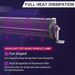 72W 12 Inches Light Bar Combo Light, Floodlight, Spotlight, IP67 Waterproof Resistance with Aluminum Housing Material - Image 6
