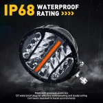 Toby's TD0390D 7 inch Round Driving Lights with Amber White DRL - Image 4