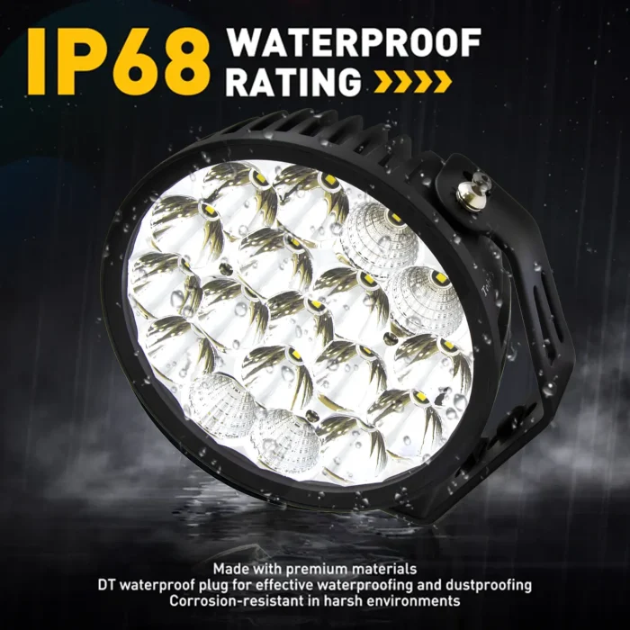 Toby's 7Inch 90W LED Driving Light 10800LM IP68 Spot Flood Combo Round Built-in EMC Offroad Lights Truck ATV UTV SUV - Image 2