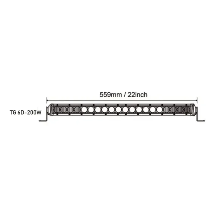 22-Inches TG 6D-200W Bar light, IP68 Waterproof Rating, CREE Light Source with 6500LM Lumens - Image 5