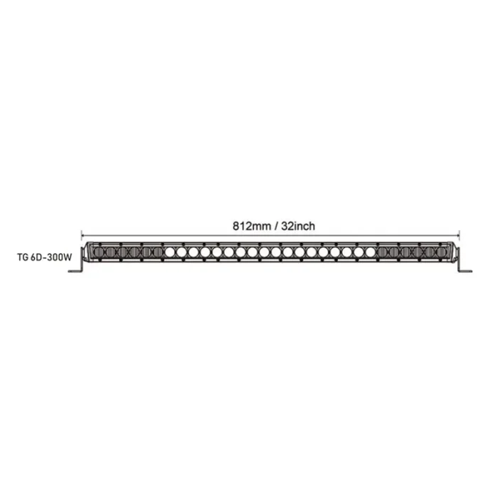 32 Inches TG 6D-300W Bar Light, IP68 Waterproof Rating, CREE Light Source with 9500LM Lumens - Image 5