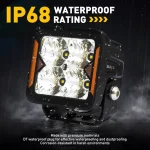 Toby's New Launched 3" 20W LED Work Light Mini Auxiliary Headlight Driving Lamp Diffuser Effects Truck Motorcycle (Driving "wide beam") - Image 4