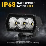 Toby's New 12V Auto Work Light Led Waterproof,4.5in 15W 3LED 5700K White Work Light IP68 Ultra Slim Lamp Bar Stripe for Offroad Ships - Image 4