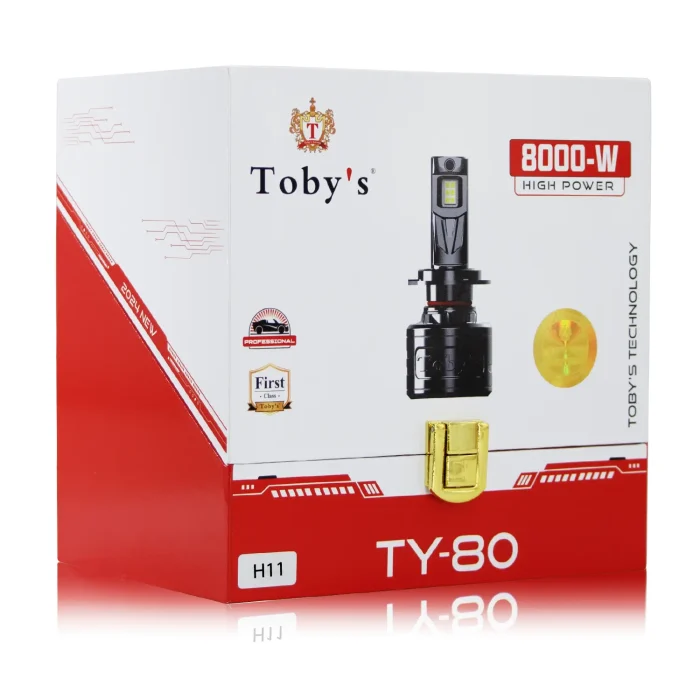 Tobys TY80 PRO H11 2 Pieces Car LED Headlight Bulbs Original 80W Power 8000 Lumens With Color Temperature 6500K - Image 8