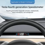 Tesla Heads up Display Mini Digital Speedometer with LCD, Displays Speed, Gear, Electricity, etc. - Image 3