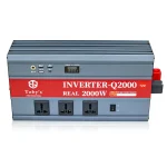 Toby's New 2000W Car Power Inverter 12V to 220V Ac Power Converter, Front  LED Display, Pure Sine Wave Inverter For Laptop, Tablet, Solar System, Camping ( Q2000 ) - Image 2