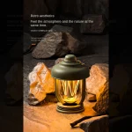 Toby's New Launched CPL-T13 LED Camping Light Waterproof Retro Portable Emergency Light Stepless Dimmable Hanging Tent Lamp Rechargeable for Outdoor Hiking ( Green) - Image 4