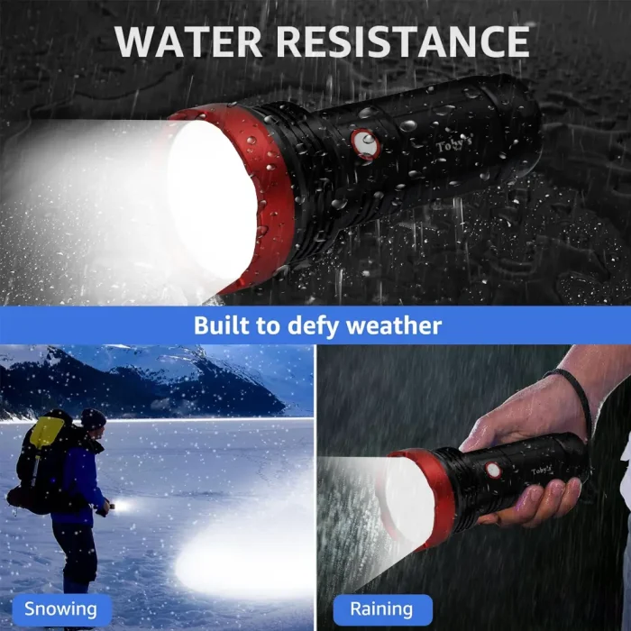Toby's Rechargeable LED Flashlight - 2500 Meters Long Range - SST40 LED 2000 Lumen Bright Powerful Torch Light - High Strength Aluminium Alloy - Long Lasting Battery Life - Image 7
