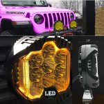 Toby's 60W YELLOW LED Headlight Jeep Wrangler 7 inch LED headlights, R-60W SF-7 YELLOW - Image 3