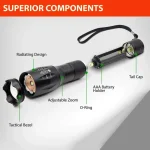 Toby's New Torch with 1000 Lumen Small LED Torch, Battery Powered Bright Torches, Zoom Flashlight can Long Shot and Floodlight - Image 5