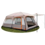 Toby’s New 8-12 Person Double Layer Outdoor Camping Tent, A Bedroom And A Living Room, Family Cabin (Khaki)