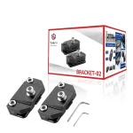 Toby's Led Light Bar Mounting Bracket Universal Hood Mount Bracket Kit Aluminum Alloy Clamp Holder (Black)