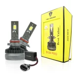 TBS DESIGN New S120 PRO 2024 Upgraded 9005/HB3 LED Headlight Bulbs,12000LM Super Bright, Headlights Conversion Kit 6500K Xenon White, Halogen Replacement with Fan ,Pack of 2