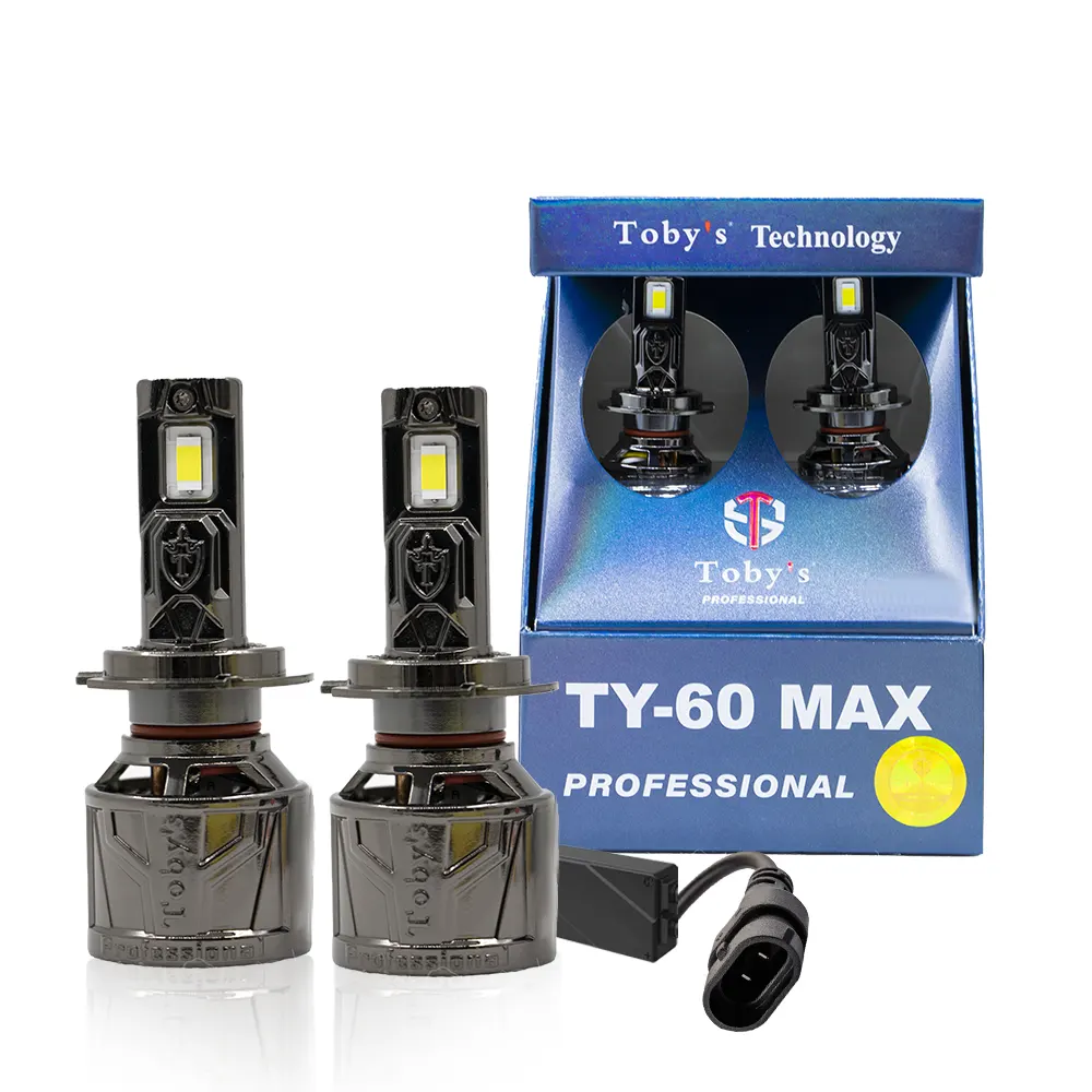 cvr-6-3.webp Tobys TY60 MAXH11 2 Pieces Car LED Headlight Bulbs tested 60watts Power and 6000 Lumens With Color Temperature 6500K - Image 1