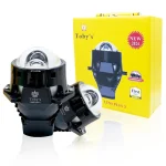 Tobys Lens Plus-5 3 Inch Bi LED Projector Headlight with 104watts/Pair Power and 6000K Color Temperature
