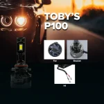 Tobys P100 H1 2 Pieces Car LED Headlight Original 100W/piece Power 10000/piece Lumens With Color Temperature 6500K - Image 3